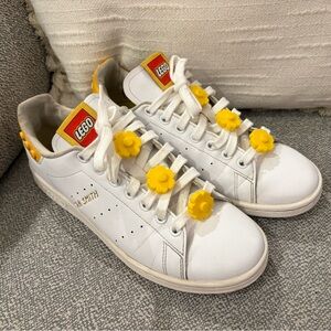 LEGO X Adidas Stan Smith White Sneakers with Yellow LEGO Accents